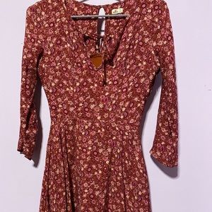 Hollister Tie Front Floral Dress
